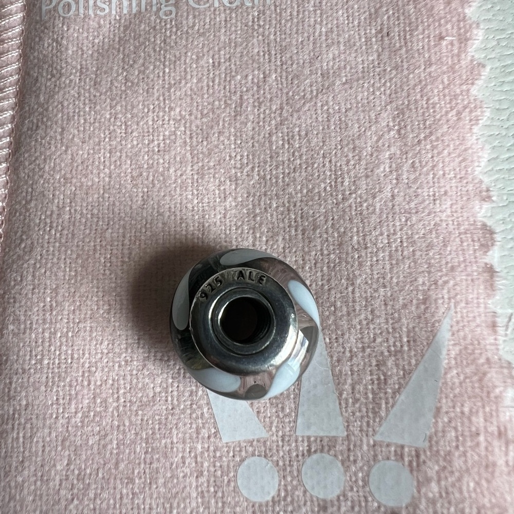 Pandora Black and White glass charm
